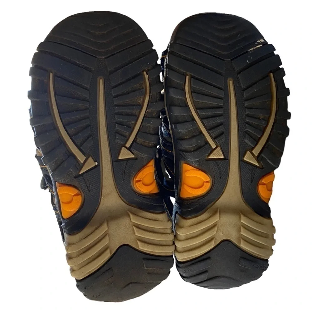 HOBIBEAR Sport Water Sandals Closed-Toe Outdoor Navy/Yellow Little Kid S…